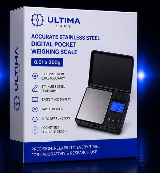 0.01 x 300g digital pocket weighing scale | Stainless Steel | Ultimaa