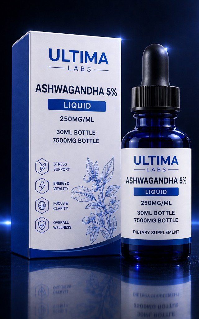 ASHWAGANDHA 5% 30ML LIQUID (250MG/ML, 7500MG BOTTLE)