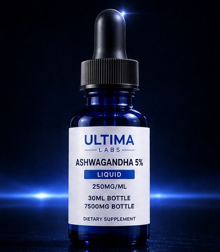 ASHWAGANDHA 5% 30ML LIQUID (250MG/ML, 7500MG BOTTLE) - Image 2