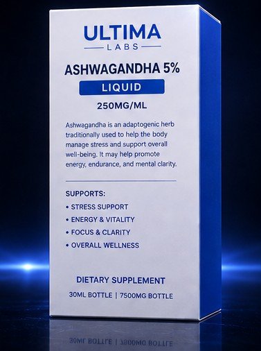 ASHWAGANDHA 5% 30ML LIQUID (250MG/ML, 7500MG BOTTLE) - Image 5