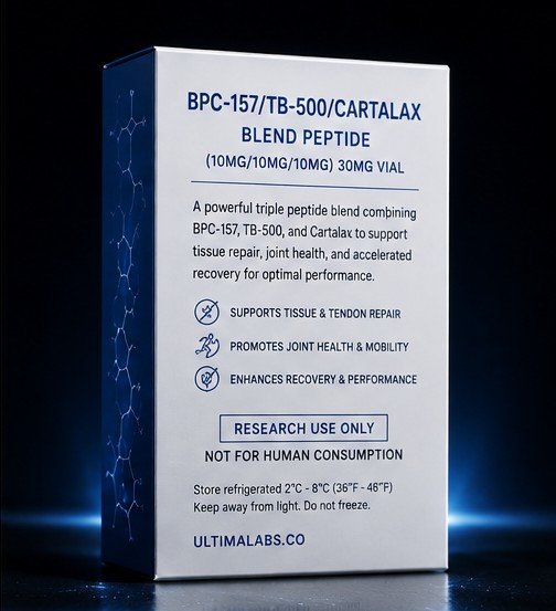 BPC-157/TB-500/CARTALAX BLEND PEPTIDE (10MG/10MG/10MG) 30MG VIAL - Image 5