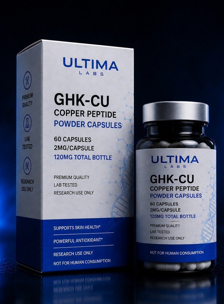 GHK-Cu Copper Peptide - GHK-Cu 2mg Capsules 60 Count 120mg