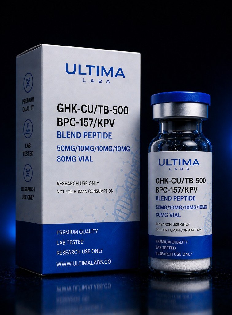 GHK-CU TB-500 BPC-157 KPV Blend Peptide 80mg Vial | 50/10