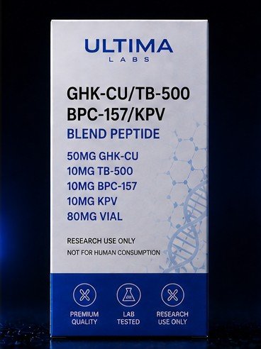 GHK-CU TB-500 BPC-157 KPV Blend Peptide 80mg Vial | 50/10 - Image 2