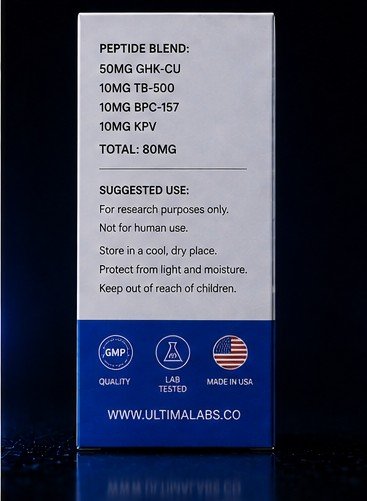GHK-CU TB-500 BPC-157 KPV Blend Peptide 80mg Vial | 50/10 - Image 4
