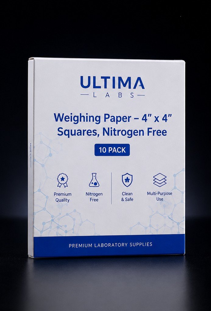 Weighing Paper – 4″ x 4″ Squares, Nitrogen Free – 10 Pack