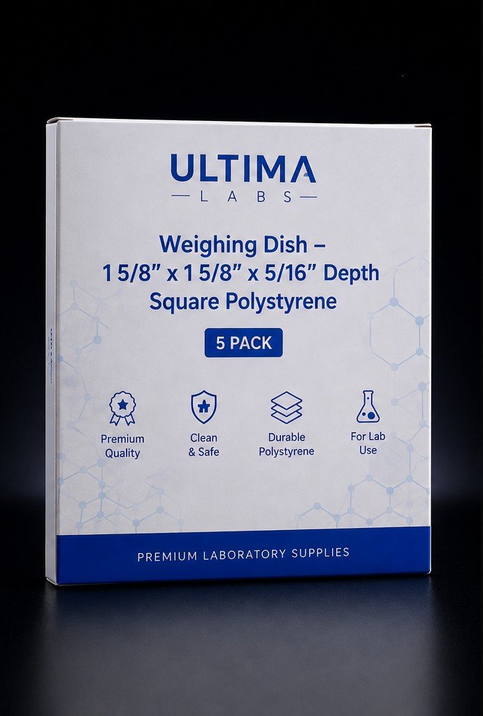 square polystyrene weighing dish 5 Pack | 1 5/8 inch | Ultimaa