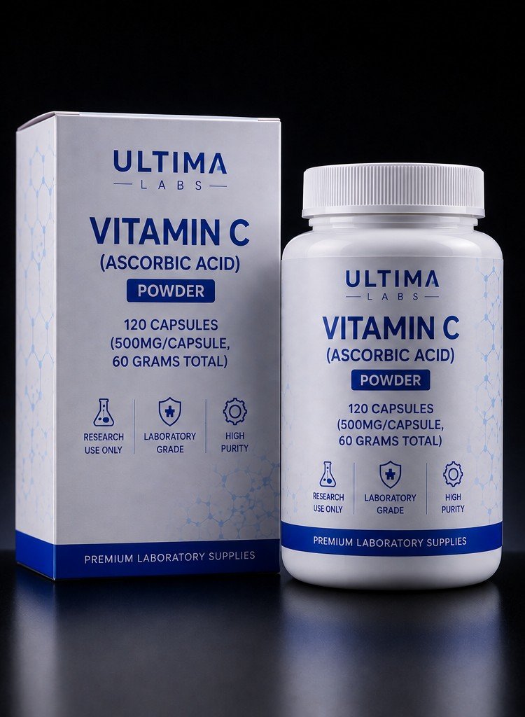 VITAMIN C (ASCORBIC ACID) POWDER (120 CAPSULES) (500MG/CAPSULE, 60 GRAMS TOTAL)