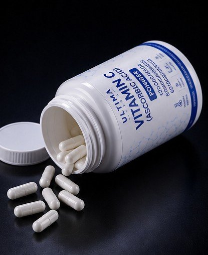 VITAMIN C (ASCORBIC ACID) POWDER (120 CAPSULES) (500MG/CAPSULE, 60 GRAMS TOTAL) - Image 3