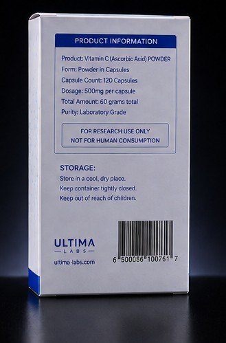 VITAMIN C (ASCORBIC ACID) POWDER (120 CAPSULES) (500MG/CAPSULE, 60 GRAMS TOTAL) - Image 5