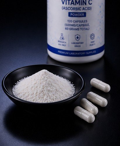 VITAMIN C (ASCORBIC ACID) POWDER (120 CAPSULES) (500MG/CAPSULE, 60 GRAMS TOTAL) - Image 4