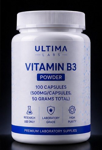 VITAMIN B3 POWDER (100 CAPSULES) (500MG/CAPSULES, 50 GRAMS TOTAL) - Image 2