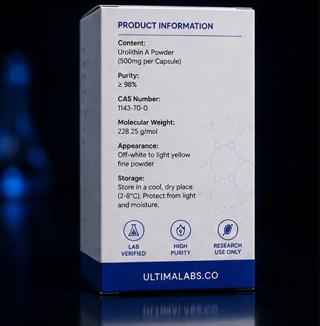 UROLITHIN A POWDER (60 CAPSULES) (500MG/CAPSULE, 30 GRAMS TOTAL) - Image 3
