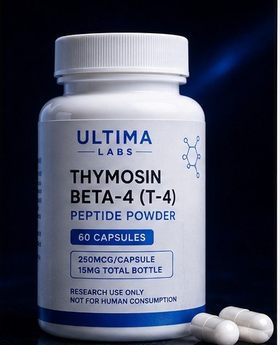 THYMOSIN BETA-4 (T - 4) PEPTIDE POWDER (60 CAPSULES) (250MCG/CAPSULE, 15MG TOTAL BOTTLE) - Image 2