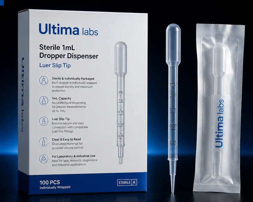 Sterile 1mL Dropper Dispenser Luer Slip Tip