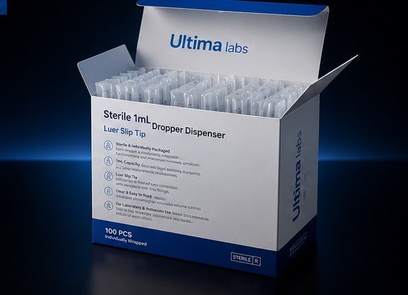 Sterile 1mL Dropper Dispenser Luer Slip Tip - Image 3