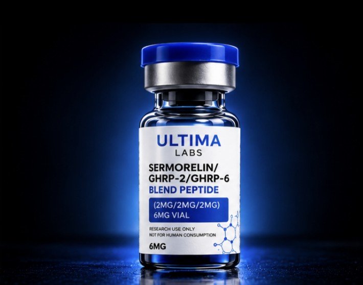 SERMORELIN/GHRP-2/GHRP-6 BLEND PEPTIDE (2MG/2MG/2MG) 6MG VIAL - Image 2