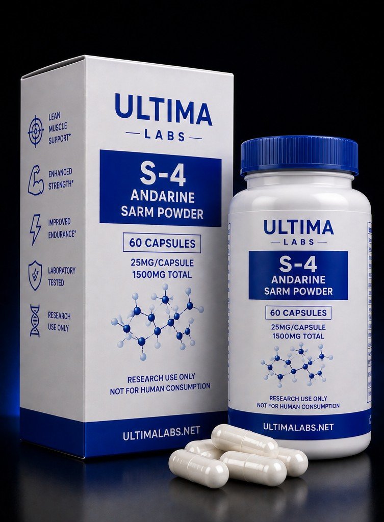 S-4 ANDARINE SARM POWDER (60 CAPSULES) (25MG/CAPSULE, 1500MG TOTAL)
