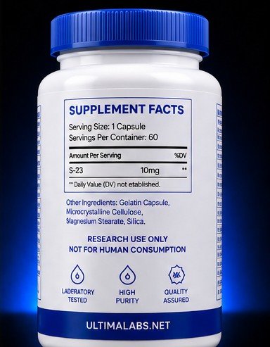S-23 SARM POWDER (60 CAPSULES) (10MG/CAPSULE, 600MG TOTAL) - Image 3