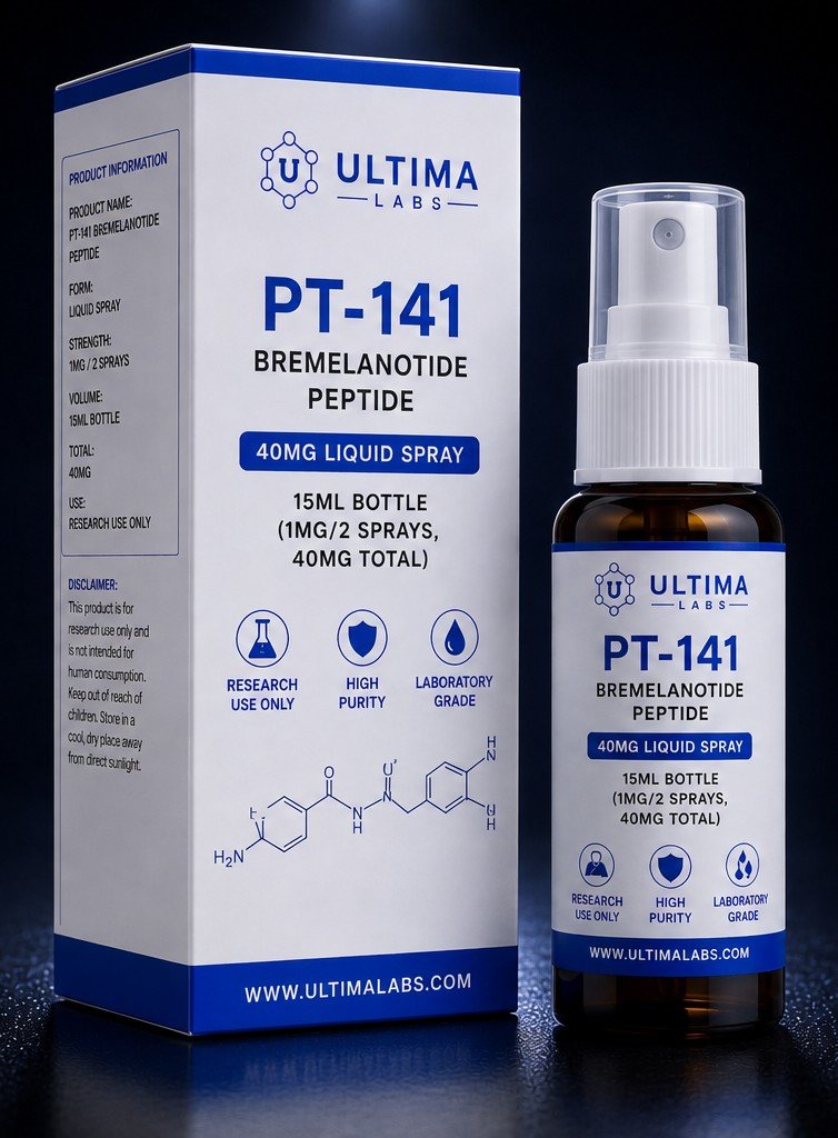 PT-141 Bremelanotide Peptide 40mg Liquid Spray 15ml Bottle