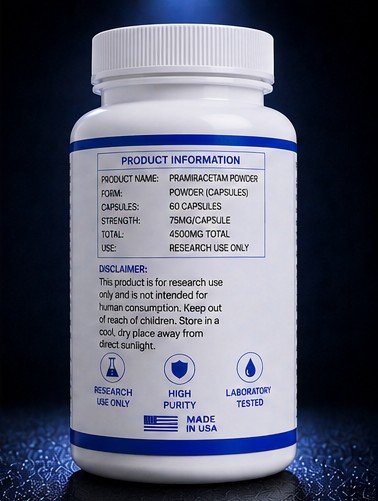 PRAMIRACETAM POWDER (60 CAPSULES) (75MG/CAPSULE, 4500MG TOTAL) - Image 3