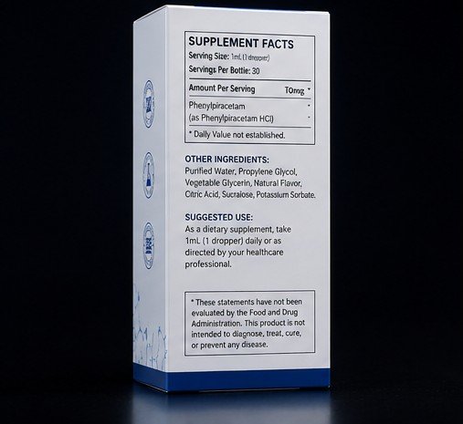 PHENYLPIRACETAM 30ML LIQUID (50MG/ML, 1500MG BOTTLE) - Image 3