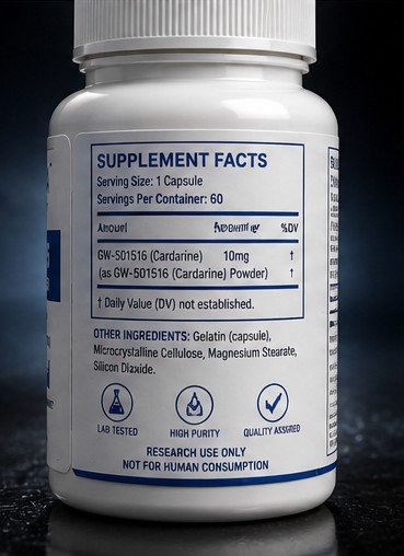GW-501516 CARDARINE POWDER (60 CAPSULES) (10MG/CAPSULE, 600MG TOTAL) - Image 4