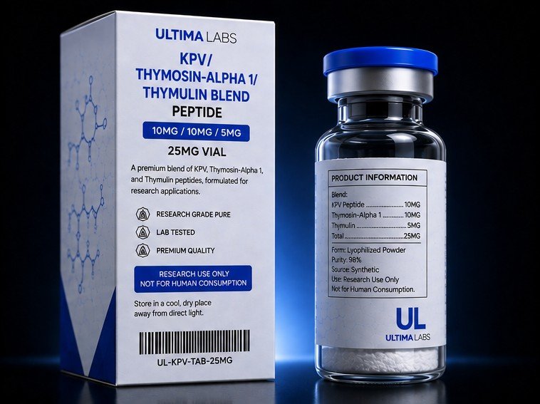 Immune Peptide Blend - KPV Thymosin Alpha 1 Thymulin 25mg Vial - Image 2