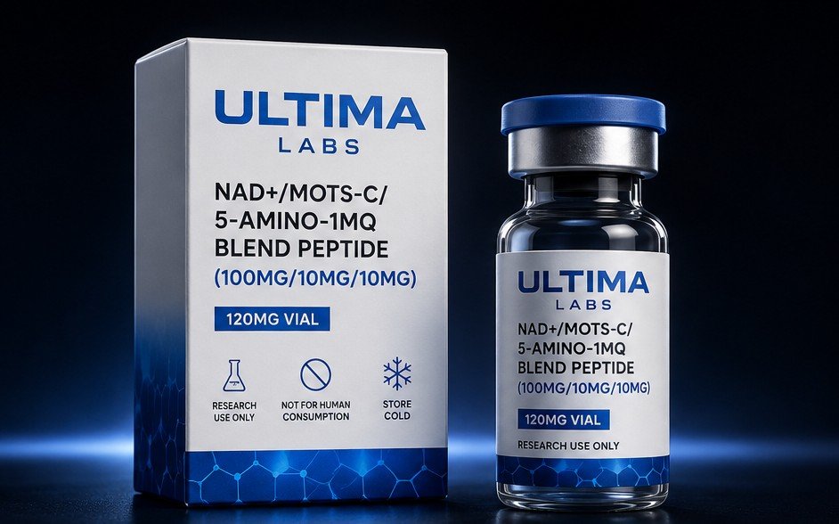 Energy Peptide Blend - NAD MOTS-C 5-Amino-1MQ 120mg Vial