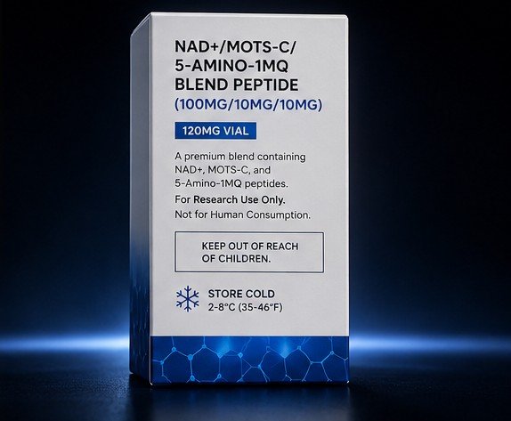 Energy Peptide Blend - NAD MOTS-C 5-Amino-1MQ 120mg Vial - Image 5
