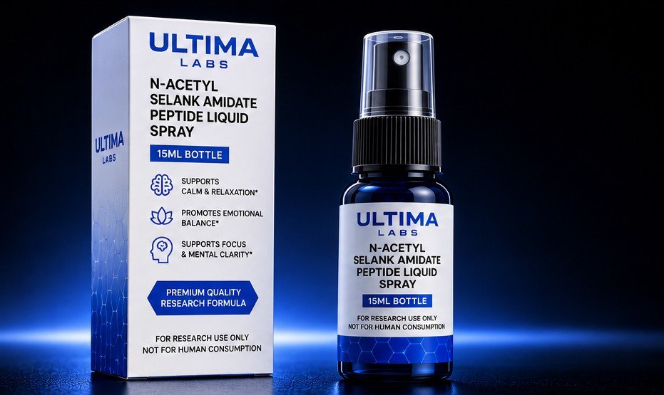 N-ACETYL SELANK AMIDATE PEPTIDE LIQUID SPRAY 15ML BOTTLE
