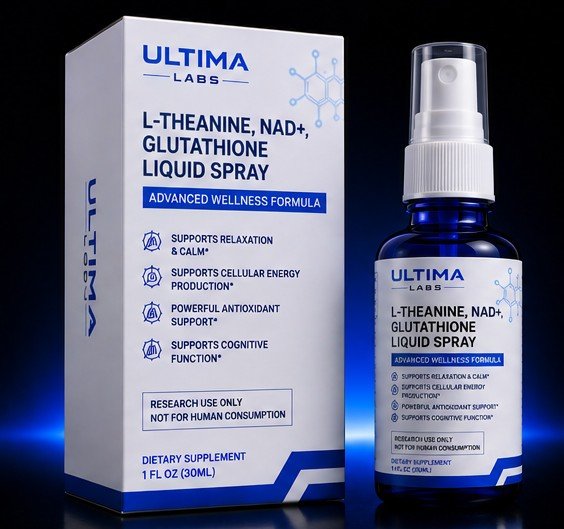 L-THEANINE, NAD +, GLUTATHIONE LIQUID SPRAY BOTTLE