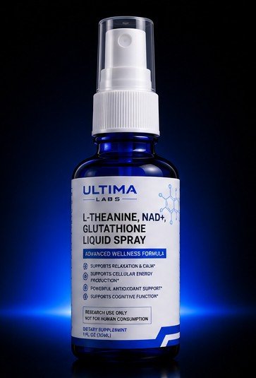 L-THEANINE, NAD +, GLUTATHIONE LIQUID SPRAY BOTTLE - Image 2