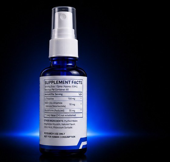 L-THEANINE, NAD +, GLUTATHIONE LIQUID SPRAY BOTTLE - Image 3