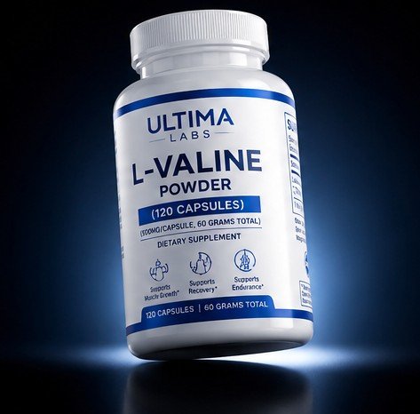 L-VALINE POWDER (120 CAPSULES) (500MG/CAPSULE, 60 GRAMS TOTAL) - Image 3