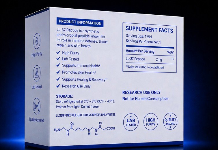 LL-37 Peptide - Antimicrobial 2MG 5MG Vial - Image 2