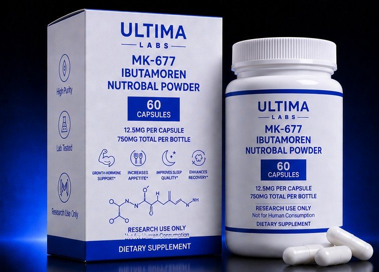 MK-677 IBUTAMOREN NUTROBAL POWDER (60 CAPSULES) (12.5MG/CAPSULE, 750MG TOTAL)