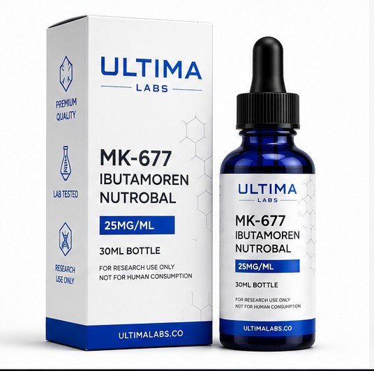 Buy MK-677 Ibutamoren Nutrobal online - 25MG per ML liquid bottle at Ultimaa Labs