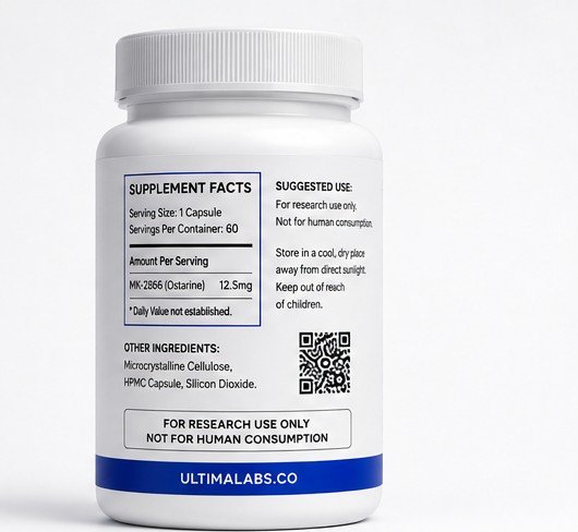 MK-2866 OSTARINE SARM POWDER (60 CAPSULES) (12.5MG/CAPSULE, 750MG TOTAL) - Image 3
