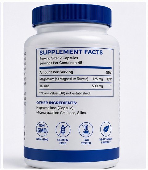 MAGNESIUM TAURATE POWDER (90 CAPSULES) - Image 5