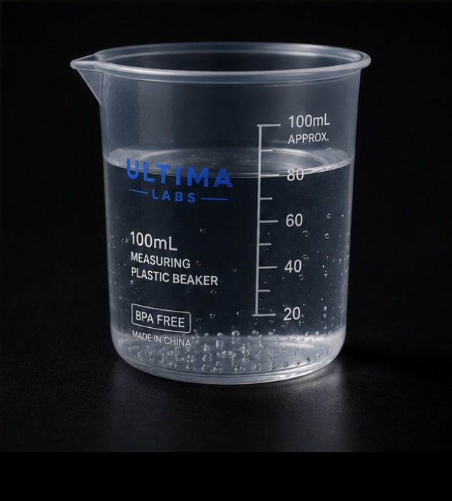 100mL measuring plastic beaker | Lab Grade - Image 2