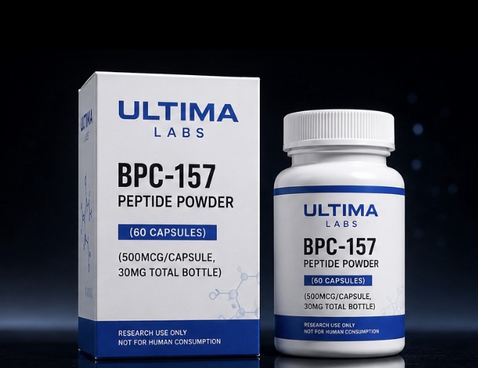 Buy BPC-157 peptide powder online - 60 capsules 500MCG per capsule at Ultimaa Labs