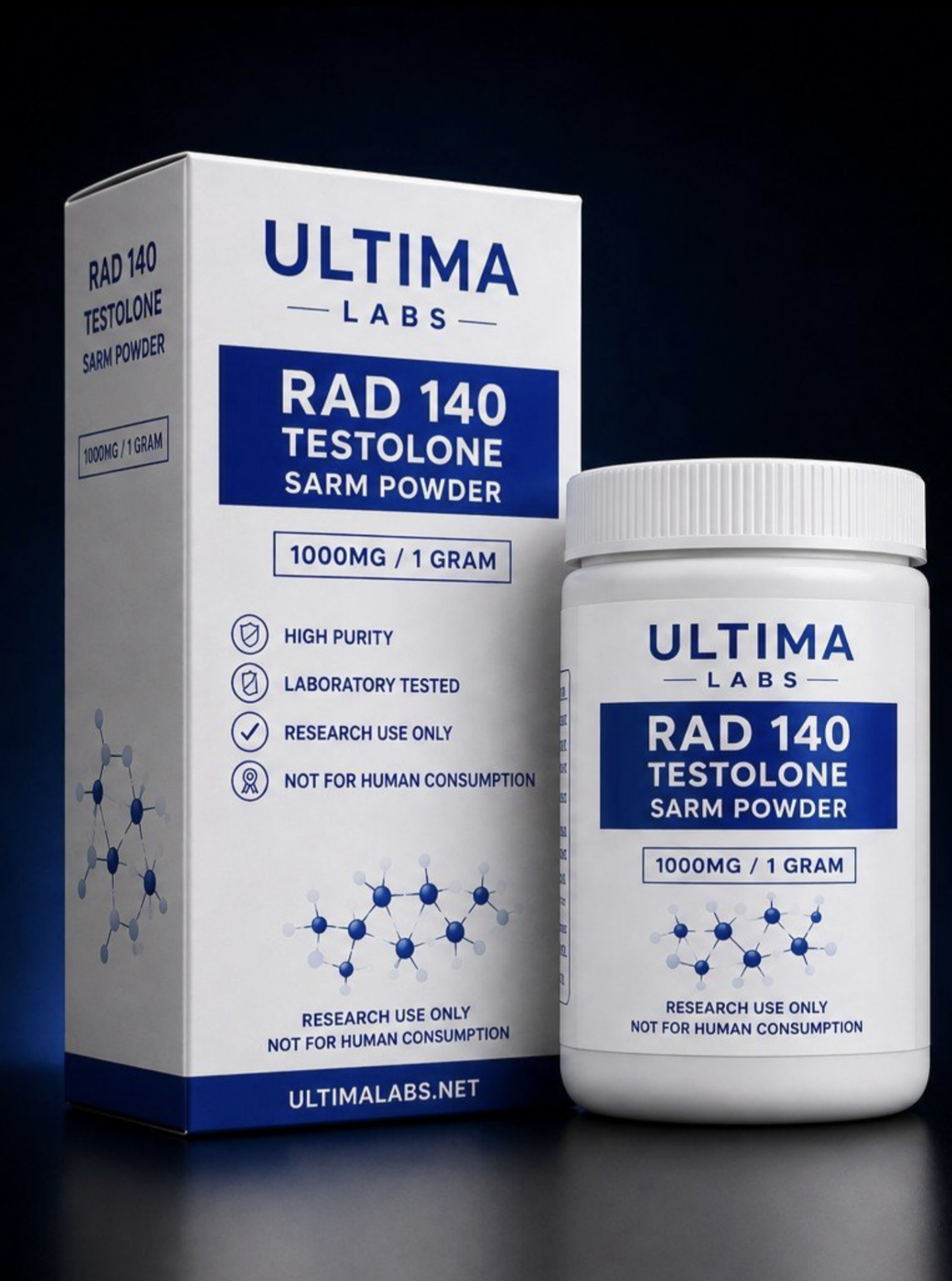 Buy RAD 140 Testolone SARM powder online - 1000MG per bottle at Ultimaa Labs